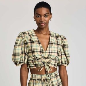 Derek Lam 10 Crosby Bella Ruched Crop Top